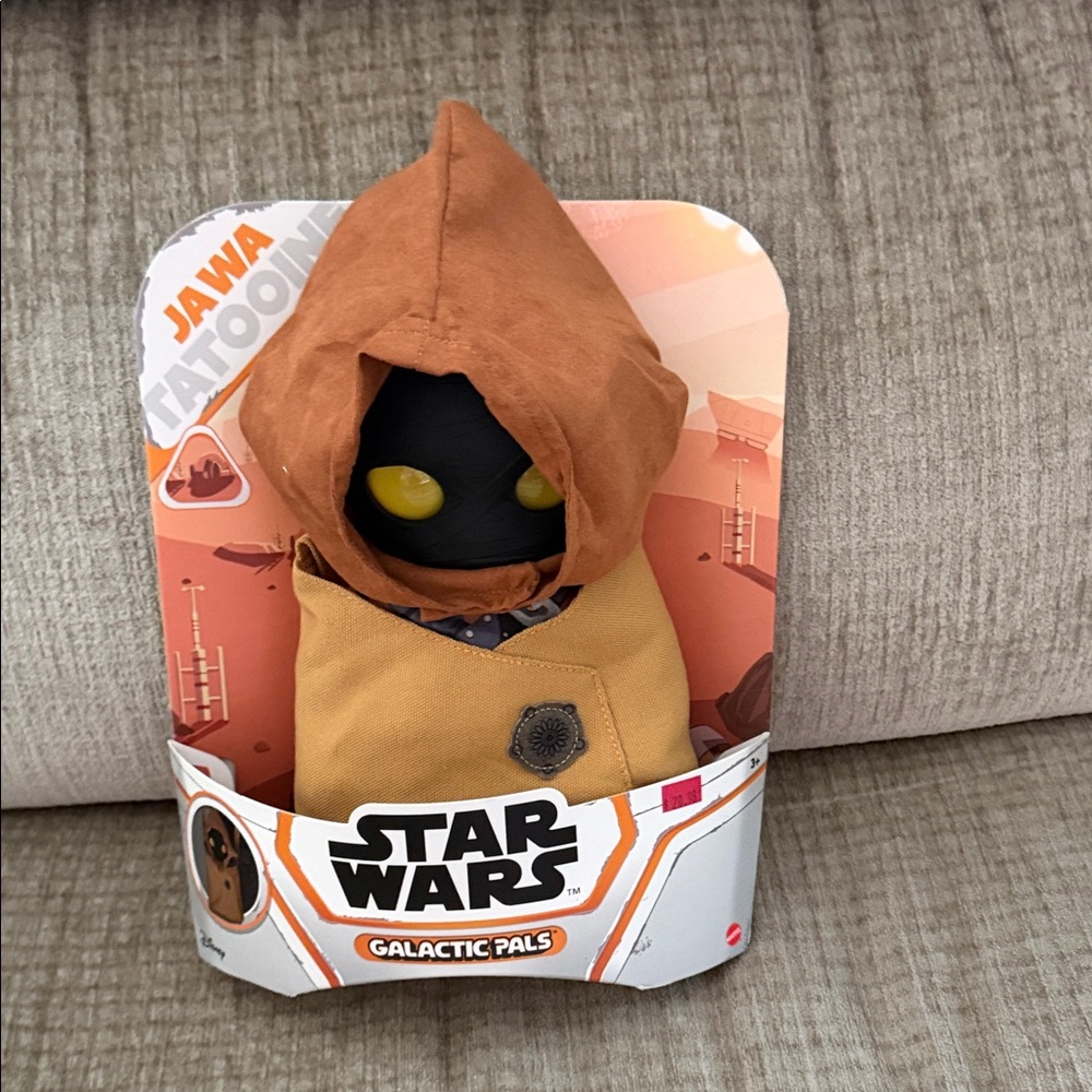 Star Wars Galactic Pals Jawa Plush with Brown Hood approximately 10 inches